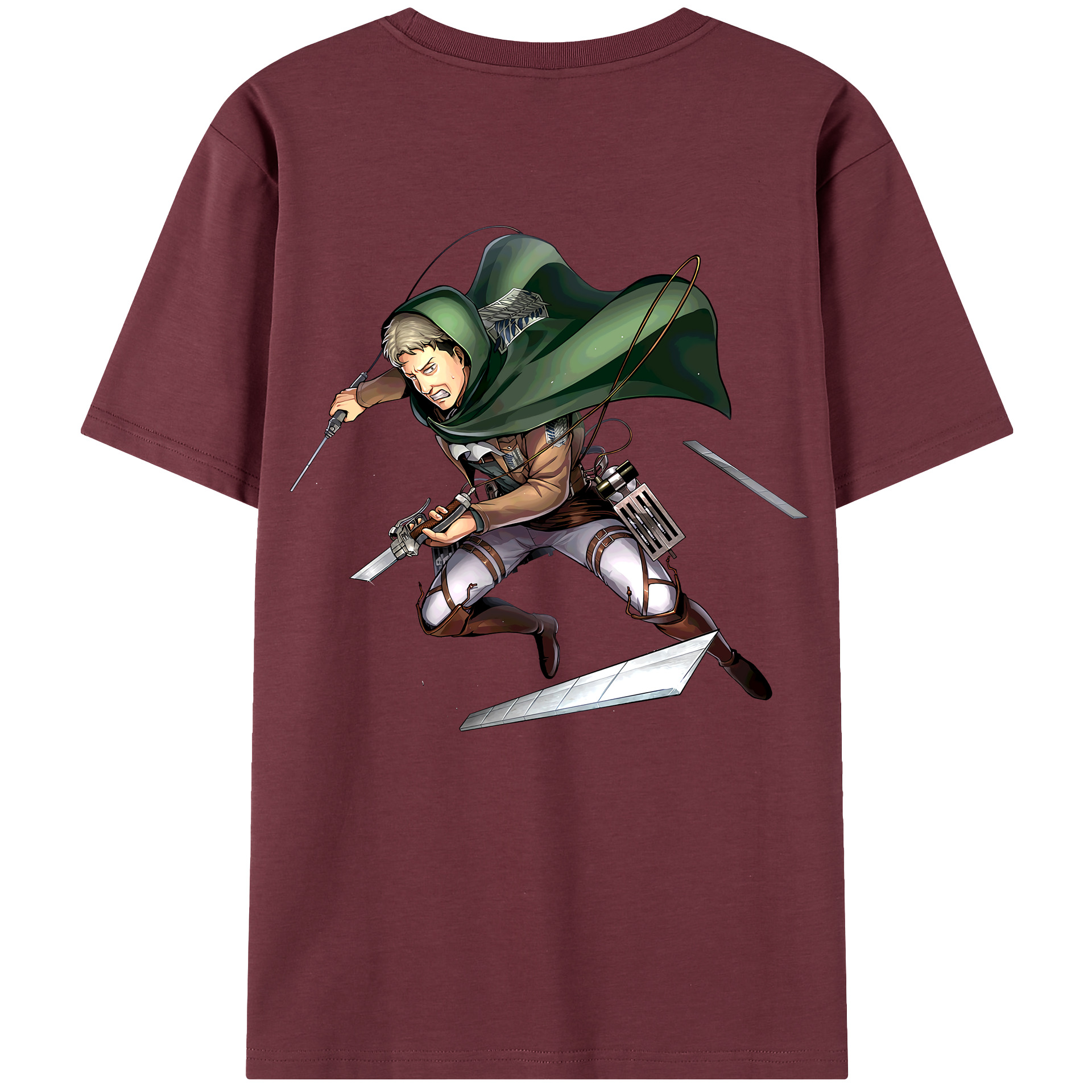 （画像用） 進撃の巨人 Attack on Titan 綿100％半袖Tシャツ（背面プリント）